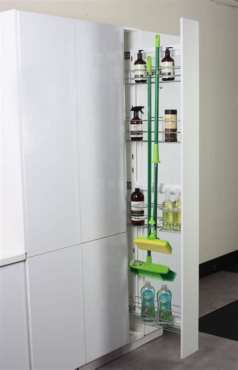 thin broom closet cabinet storage